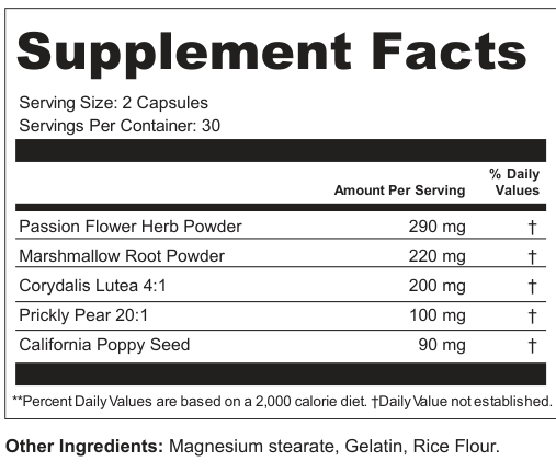 Supplement Facts for Aether Glint