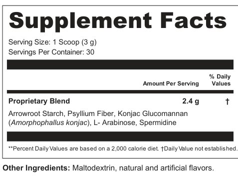 Supplement Facts for Mind Crest