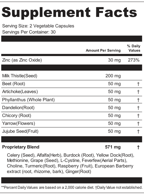 Supplement Facts for Verdure Veil